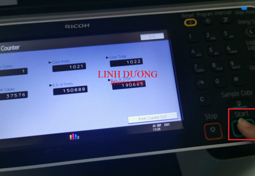 Cách đọc số counter máy photocopy Ricoh